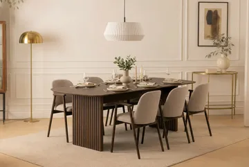 Richeto spisebord røkt eik 240 cm med 6 Reciclar spisestoler - Røkt eik - Møbler - Bord - Spisegrupper