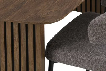 Richeto spisebord røkt eik 240 cm med 6 Sawako Greige stoler - Røkt eik - Møbler - Bord - Spisegrupper