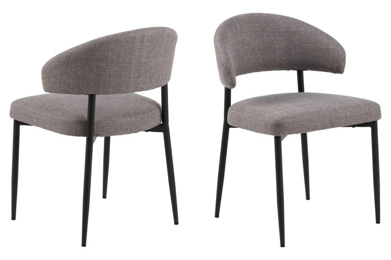 Richeto Spisebord Røkt Eik 240 cm med 6 Sawako Greige Stoler - Røyket Eik/Greige - Møbler - Bord - Spisegrupper