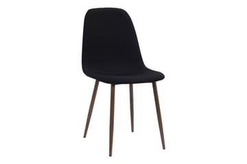 Richeto spisebord røkt eik 240 cm valnøtt + 8 stk. Nibe stol svart med valnøttben - Brun/Svart - Møbler - Bord - Spisegrupper