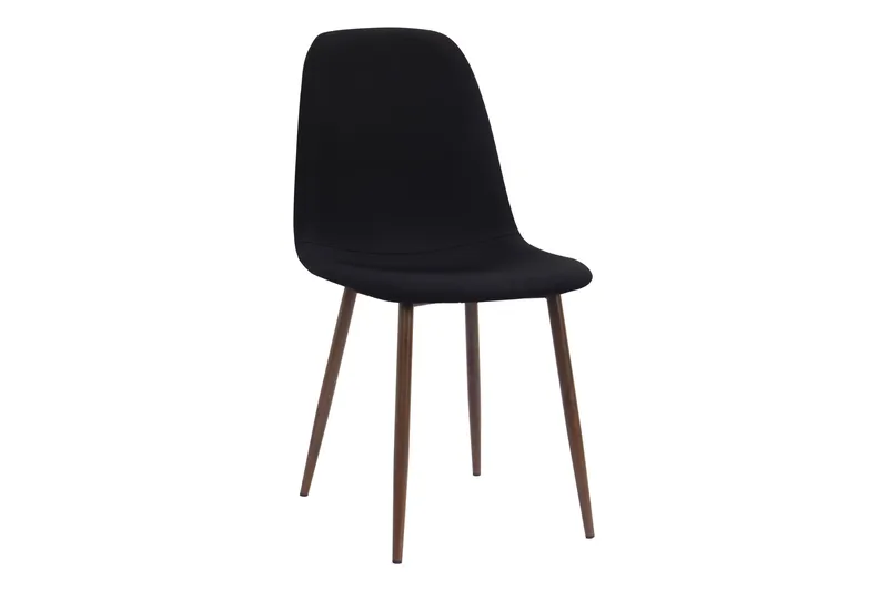 Richeto spisebord røkt eik 240 cm valnøtt + 8 stk. Nibe stol svart med valnøttben - Brun/Svart - Møbler - Bord - Spisegrupper
