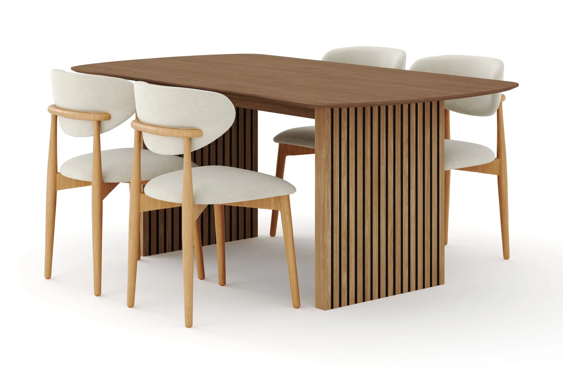 Richeto Spisegruppe 180 cm Eik med 4 Molly Spisestoler - Eik