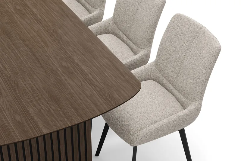 Richeto spisegruppe 180 cm med 6 Mora snurrestoler - Røkt eik - Møbler - Bord - Spisegrupper