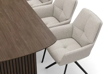 Richeto spisegruppe 180 cm med 6 Torsby snurrestoler - Røkt eik - Møbler - Bord - Spisegrupper