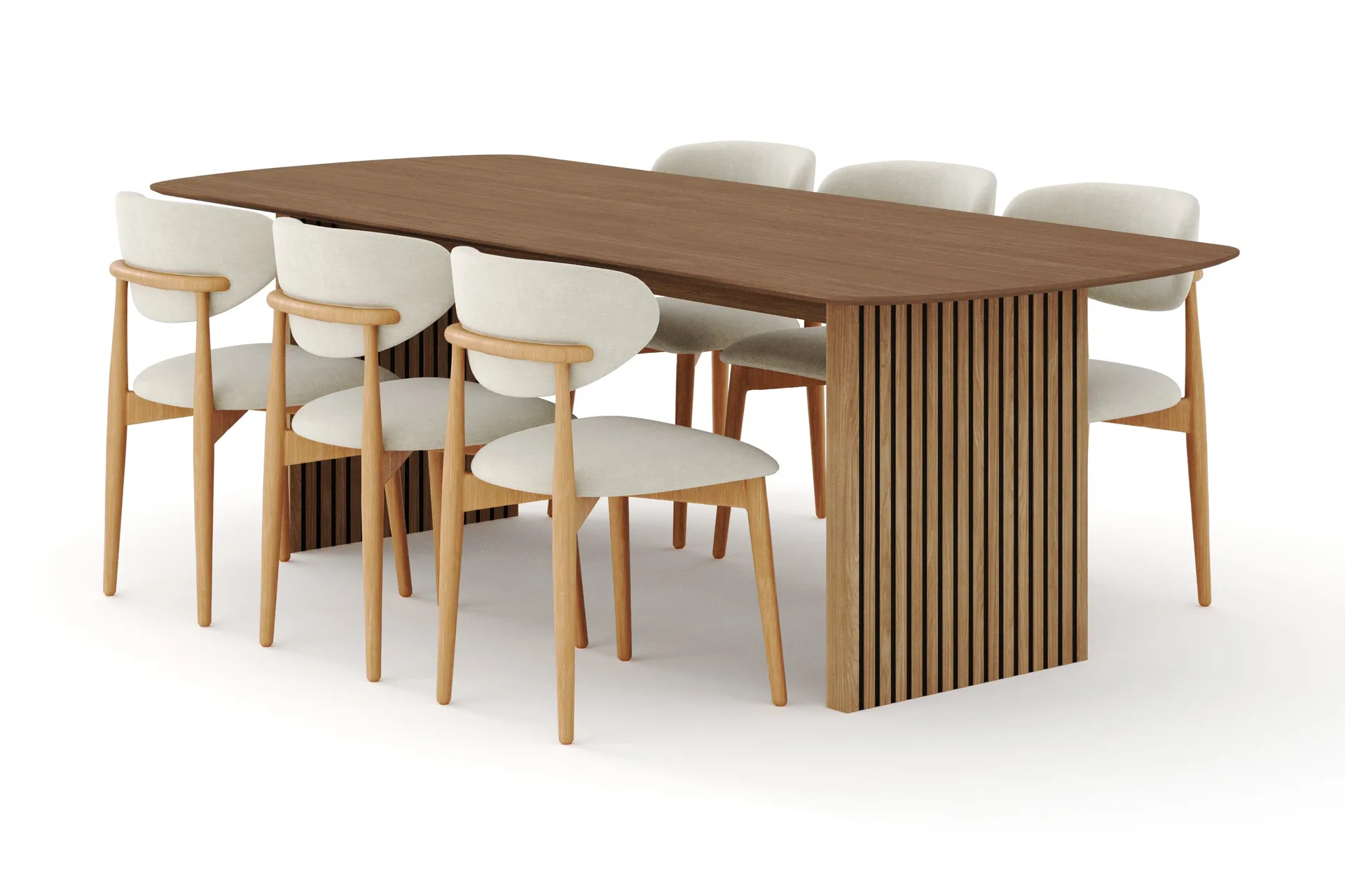 Richeto Spisegruppe 240 cm Eik med 6 Molly Spisestoler - Eik