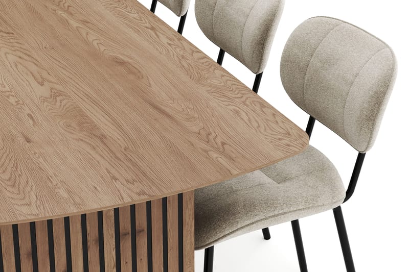 Richeto Spisegruppe 240 cm med 6 Cyana Spisestoler - Eik - Møbler - Bord - Spisegrupper