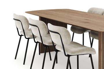 Richeto Spisegruppe 240 cm med 6 Cyana Spisestoler - Eik - Møbler - Bord - Spisegrupper
