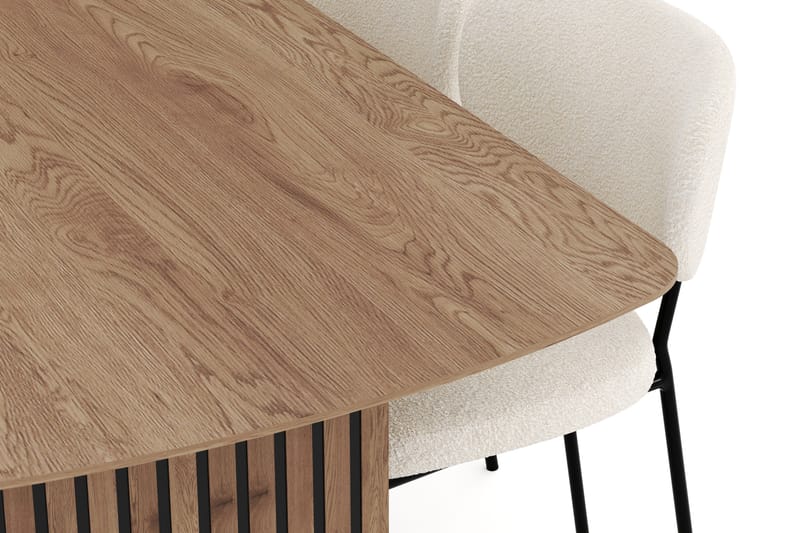 Richeto Spisegruppe 240 cm med 6 Gemmiano Spisestoler - Eik - Møbler - Bord - Spisegrupper