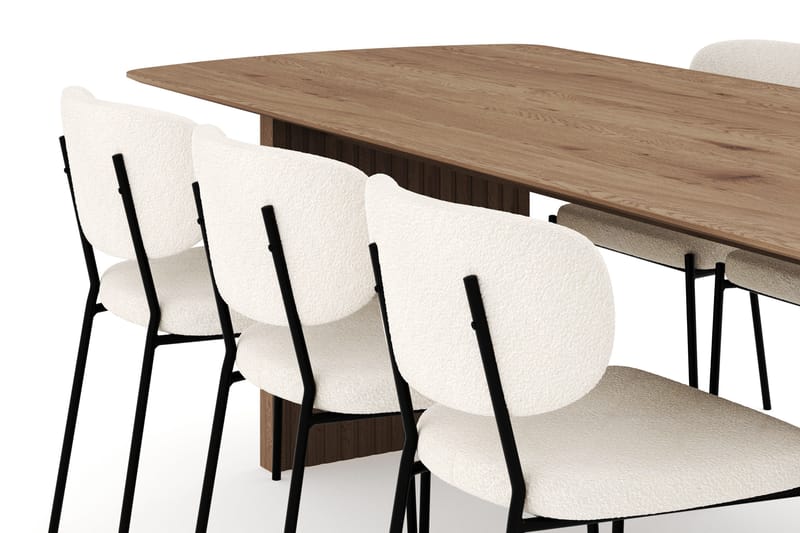 Richeto Spisegruppe 240 cm med 6 Gemmiano Spisestoler - Eik - Møbler - Bord - Spisegrupper