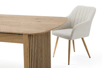 Richeto Spisegruppe Eik 180 cm med 4 Filippa spisestoler - Eik - Møbler - Bord - Spisegrupper