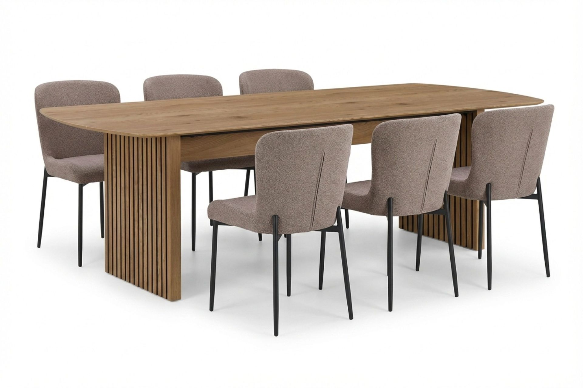 Richeto Spisegruppe Eik 240 cm med 6 Elsie Spisestoler - Eik