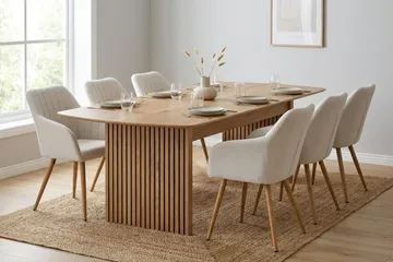 Richeto Spisegruppe Eik 240 cm med 6 Filippa spisestoler - Eik - Møbler - Bord - Spisegrupper