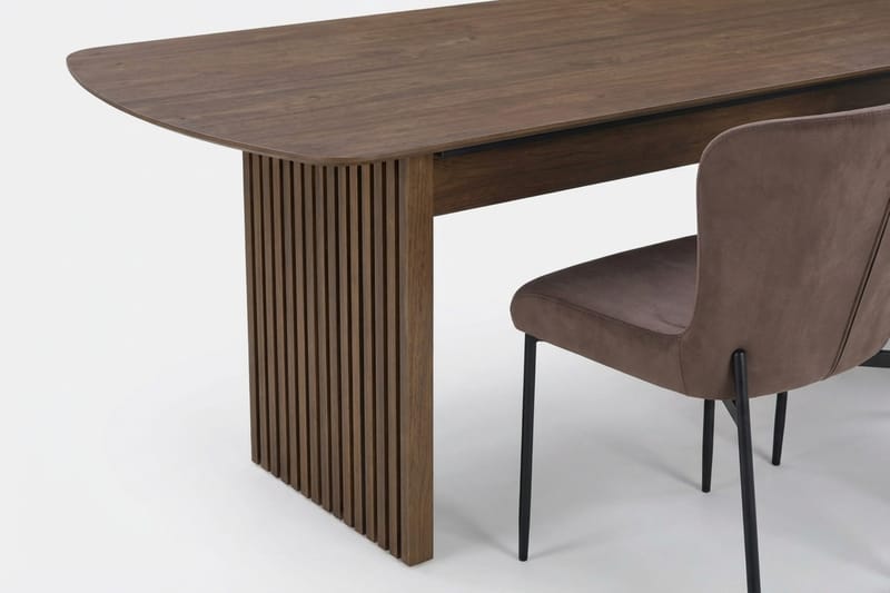 Richeto Spisegruppe Røkt Eik 240 cm med 6 Elsie Spisestoler - Røkt eik/Brun - Møbler - Bord - Spisegrupper