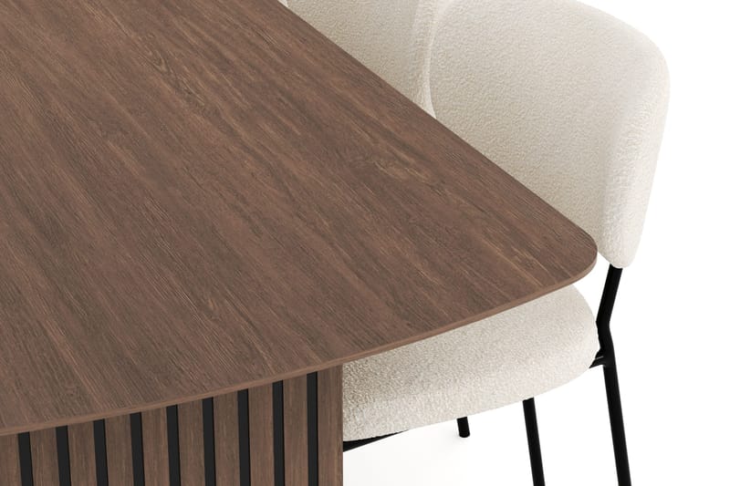 Richeto Spisegruppe Røkt Eik 240 cm med 6 Gemmiano Spisestoler - Røyket Eik - Møbler - Bord - Spisegrupper