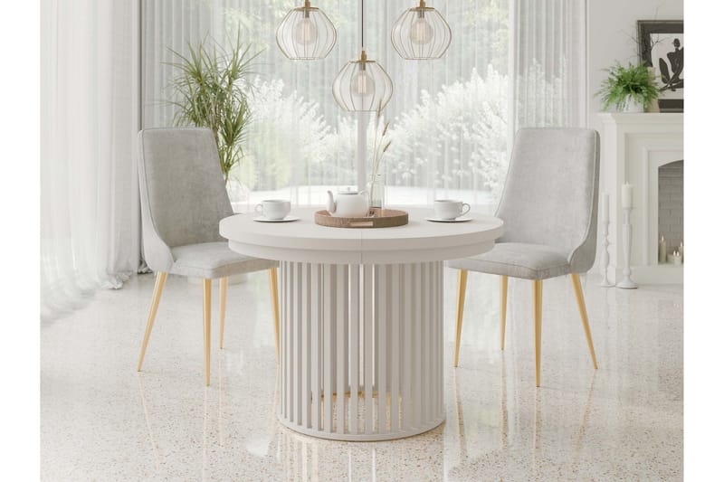 Rivale Matbord 100 cm Rund - Beige - Møbler - Bord - Spisebord & kjøkkenbord