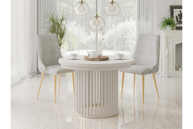 Rivale Matbord 100 cm Rund - Beige - Møbler - Bord - Spisebord & kjøkkenbord