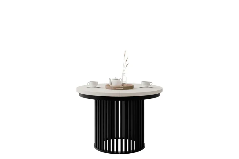 Rivale Matbord 100 cm Rund - Beige/Svart - Møbler - Bord - Spisebord & kjøkkenbord