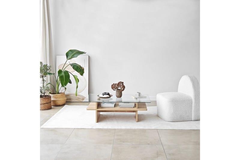 Rubby Sofabord 105 cm - Hvit/Mørkegrønn - Møbler - Bord - Sofabord