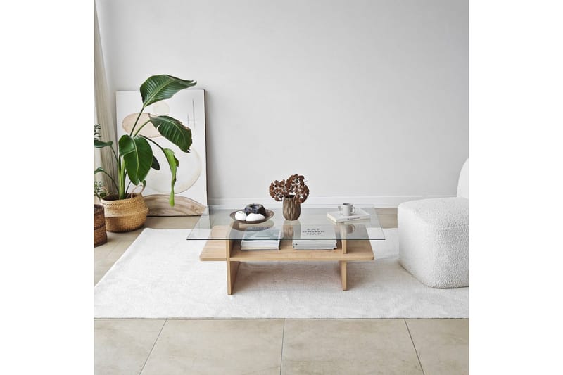 Rubby Sofabord 105 cm - Hvit/Mørkegrønn - Møbler - Bord - Sofabord