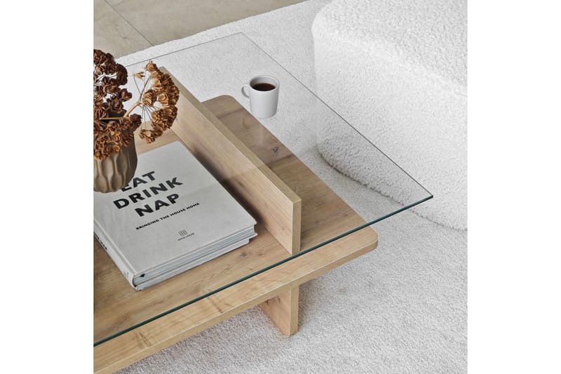 Rubby Sofabord 105 cm - Hvit/Mørkegrønn - Møbler - Bord - Sofabord