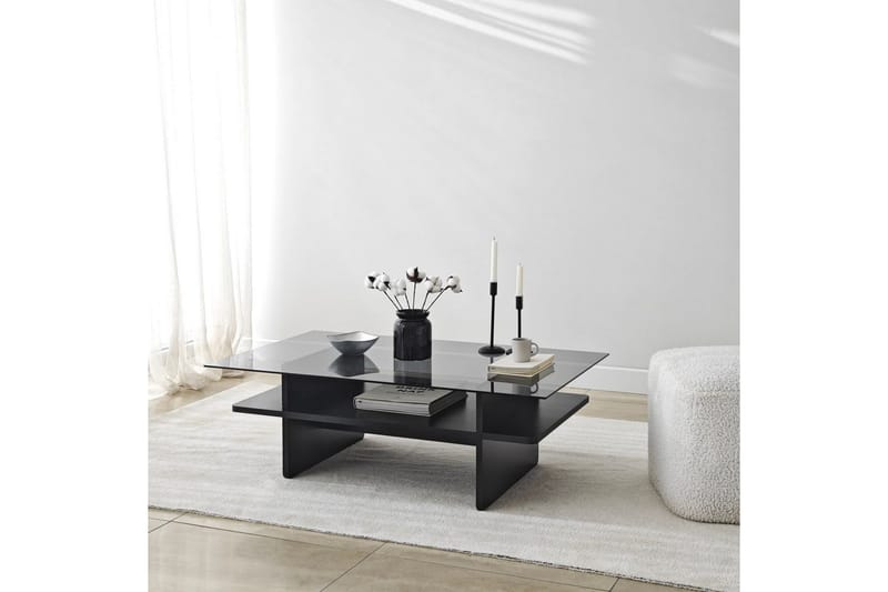 Rubby Sofabord 105 cm - Kullgrå/Svart - Møbler - Bord - Sofabord