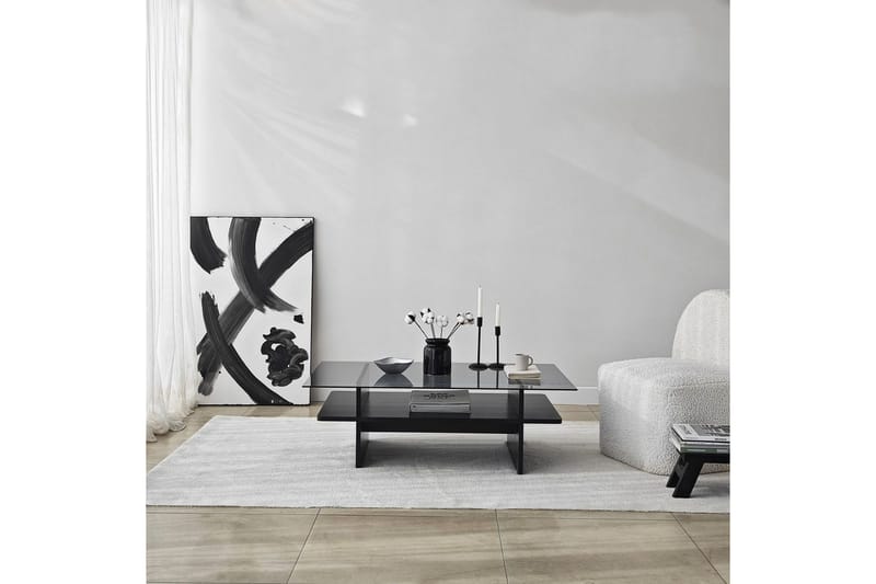 Rubby Sofabord 105 cm - Kullgrå/Svart - Møbler - Bord - Sofabord