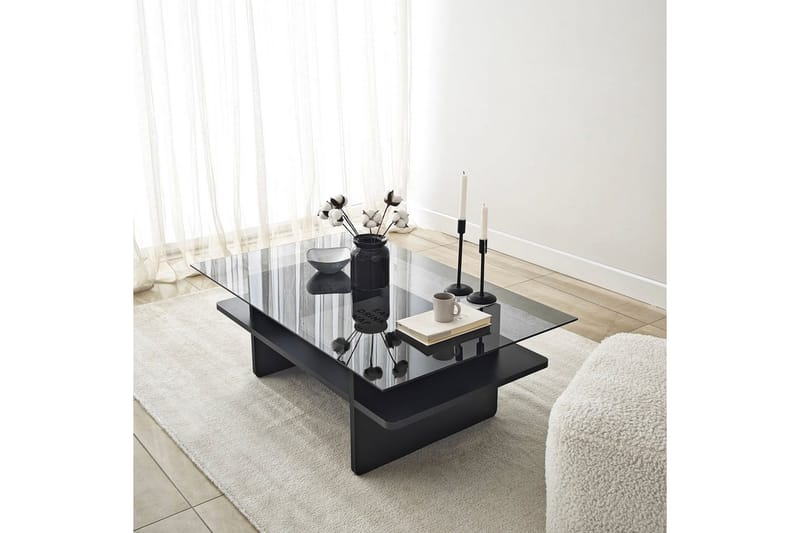 Rubby Sofabord 105 cm - Kullgrå/Svart - Møbler - Bord - Sofabord