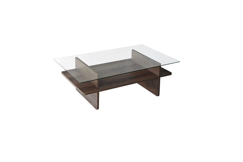 Rubby Sofabord 105 cm - Mellomfarget tre/Hvit - Møbler - Bord - Sofabord