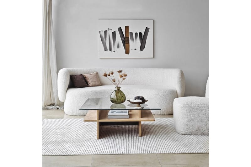 Rubby Sofabord 90 cm - Blå/Hvit - Møbler - Bord - Sofabord