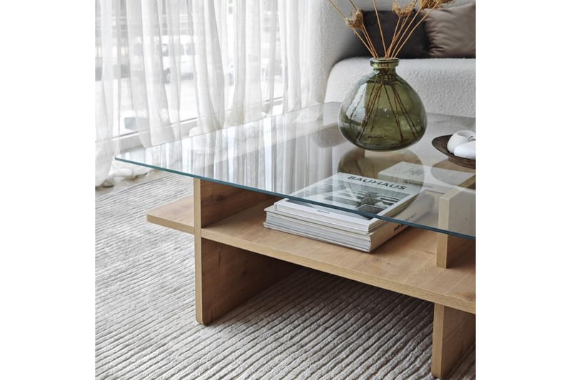 Rubby Sofabord 90 cm - Blå/Hvit - Møbler - Bord - Sofabord