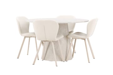 Rund matgrupp Venture Home Beige Beige 4st - Møbler - Bord - Spisegrupper