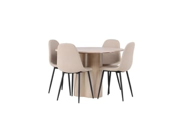 Rund matgrupp Venture Home Beige Beige 4st - Møbler - Bord - Spisegrupper