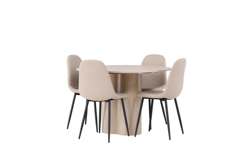 Rund matgrupp Venture Home Beige Beige 4st - Møbler - Bord - Spisegrupper