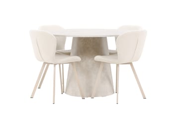 Rund matgrupp Venture Home Beige Beige 4st - Møbler - Bord - Spisegrupper