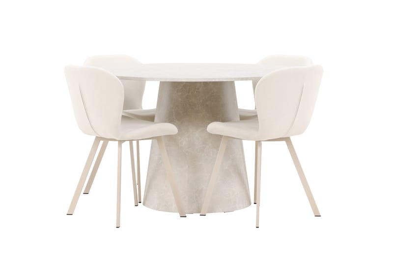 Rund matgrupp Venture Home Beige Beige 4st - Møbler - Bord - Spisegrupper