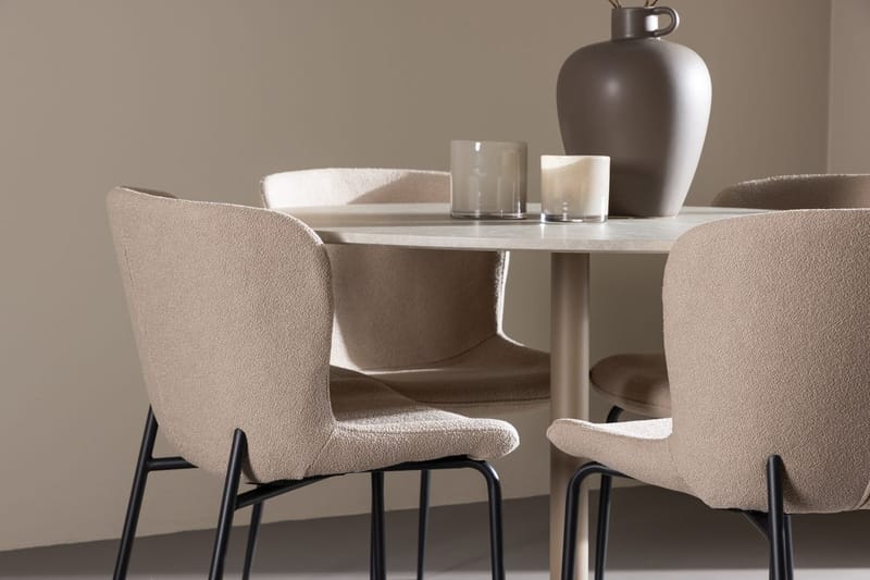 Rund matgrupp Venture Home Beige Beige 4st - Møbler - Bord - Spisegrupper