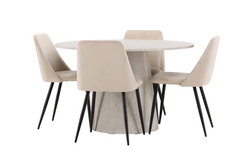 Rund matgrupp Venture Home Beige Beige 4st - Møbler - Bord - Spisegrupper