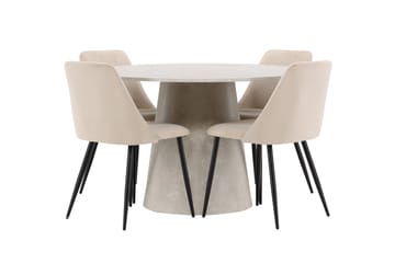 Rund matgrupp Venture Home Beige Beige 4st - Møbler - Bord - Spisegrupper