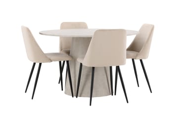 Rund matgrupp Venture Home Beige Beige 4st - Møbler - Bord - Spisegrupper