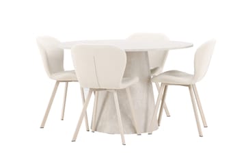 Rund matgrupp Venture Home Beige Beige 4st - Møbler - Bord - Spisegrupper