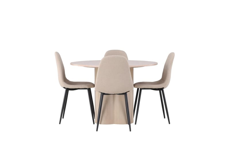 Rund matgrupp Venture Home Beige Beige 4st - Møbler - Bord - Spisegrupper