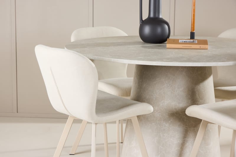 Rund matgrupp Venture Home Beige Beige 4st - Møbler - Bord - Spisegrupper