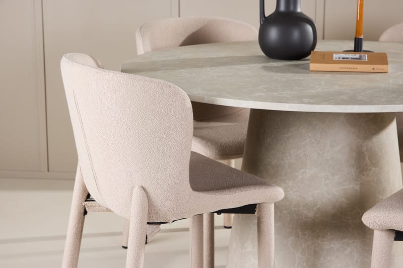 Rund matgrupp Venture Home Beige Beige 4st - Møbler - Bord - Spisegrupper