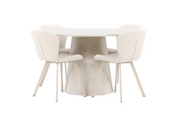 Rund matgrupp Venture Home Beige Beige 4st - Møbler - Bord - Spisegrupper