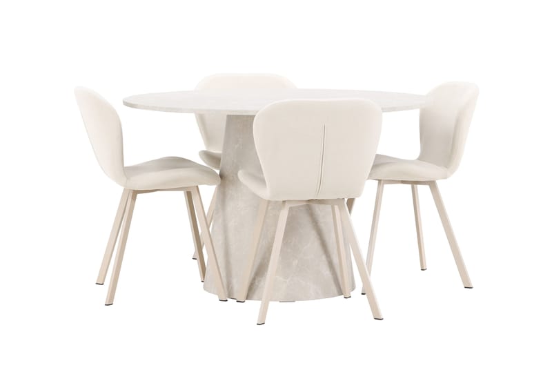 Rund matgrupp Venture Home Beige Beige 4st - Møbler - Bord - Spisegrupper