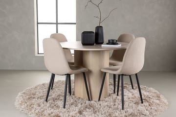 Rund matgrupp Venture Home Beige Beige 4st - Møbler - Bord - Spisegrupper