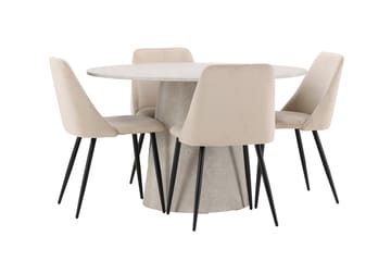 Rund matgrupp Venture Home Beige Beige 4st - Møbler - Bord - Spisegrupper