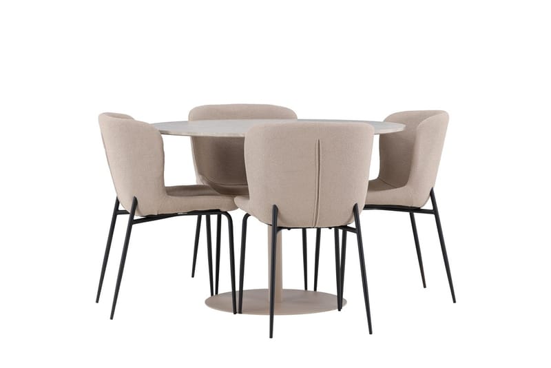 Rund matgrupp Venture Home Beige Beige 4st - Møbler - Bord - Spisegrupper