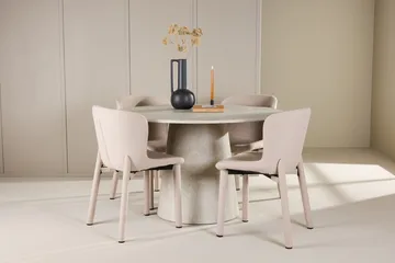 Rund matgrupp Venture Home Beige Beige 4st - Møbler - Bord - Spisegrupper