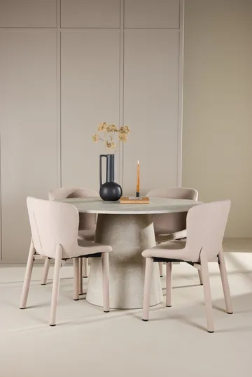 Rund matgrupp Venture Home Beige Beige 4st - Møbler - Bord - Spisegrupper